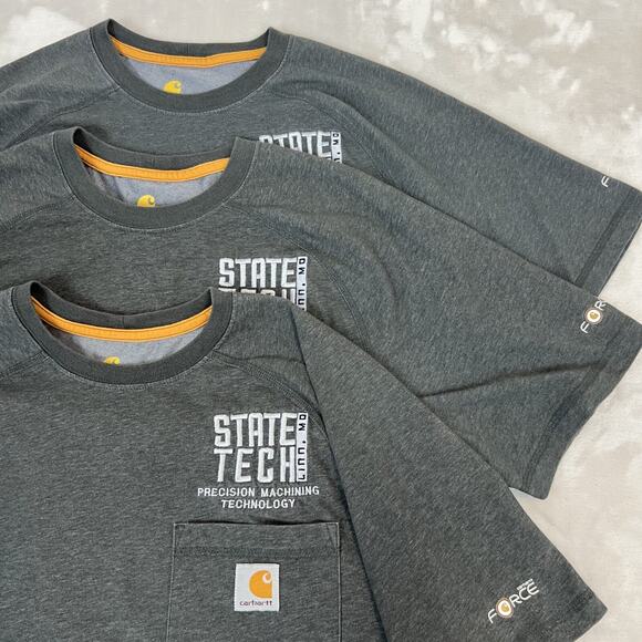 Carhartt Force Shirt Adult Medium Gray State Technical College Missouri Linn - Picture 1 of 8